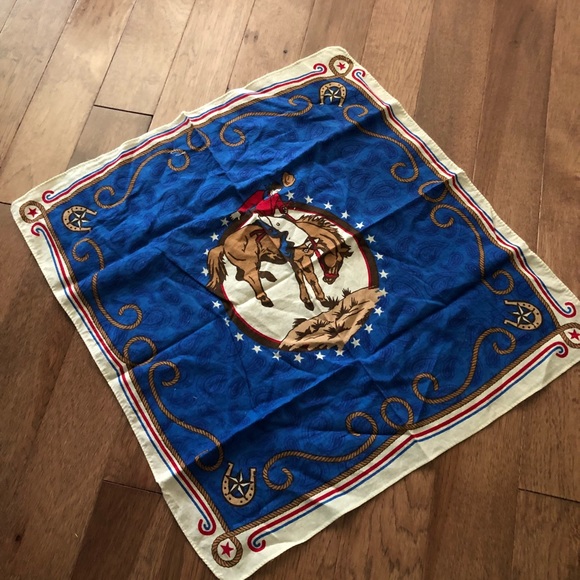 Vintage Accessories - Vintage Western Cowboy Scarf